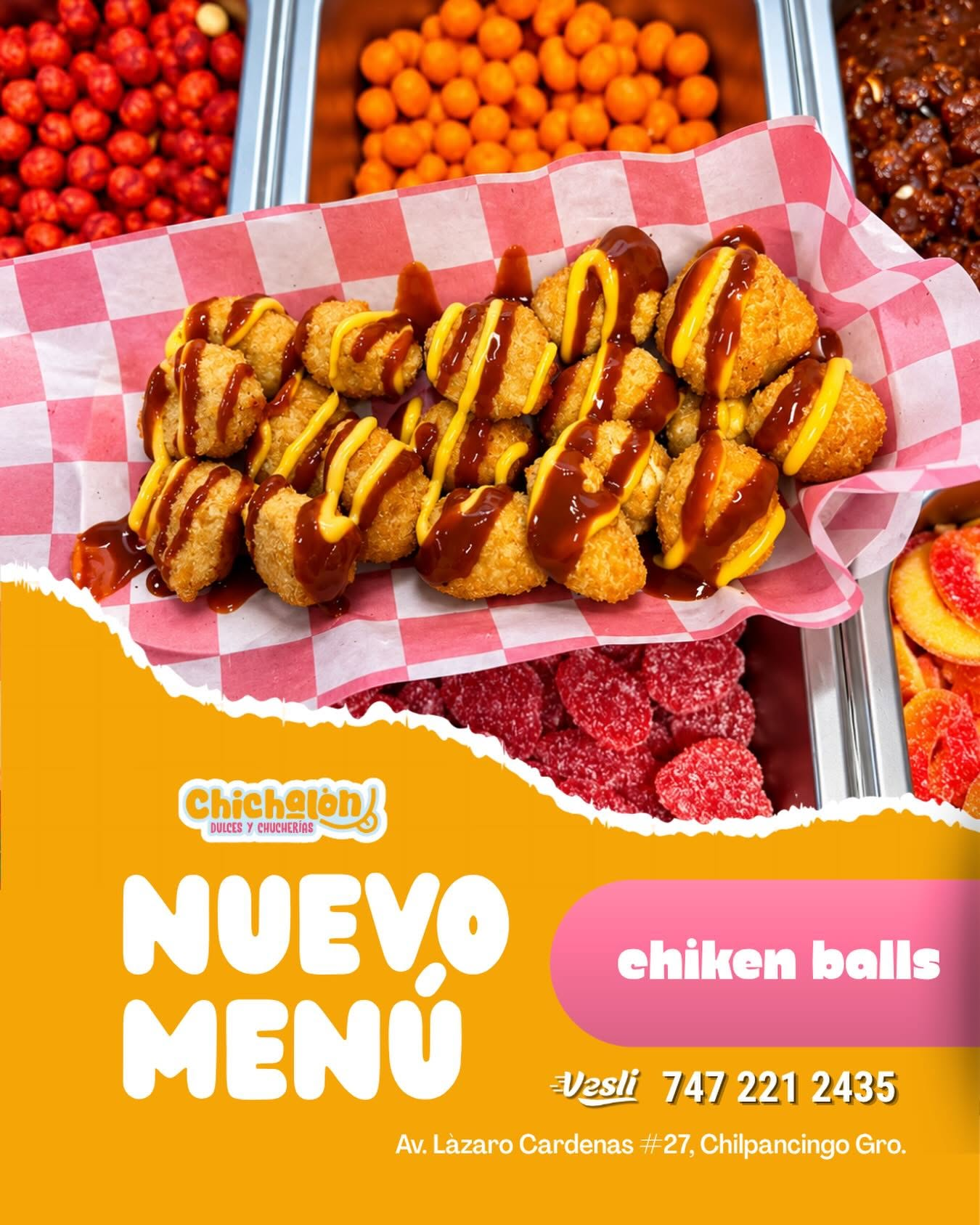 Chicken balls de Chichalón con salsas